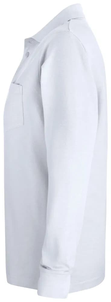 Basic Polo Pocket L/S - White