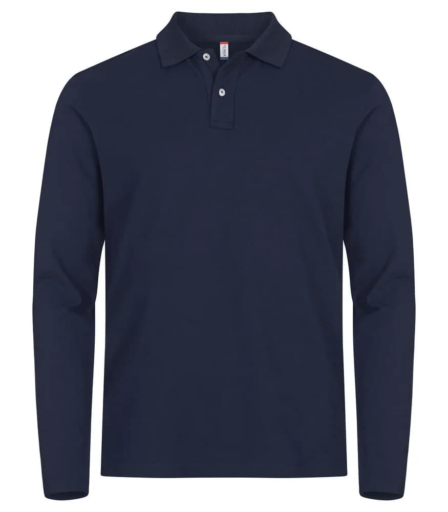 Stretch Premium Polo L/S - Navy
