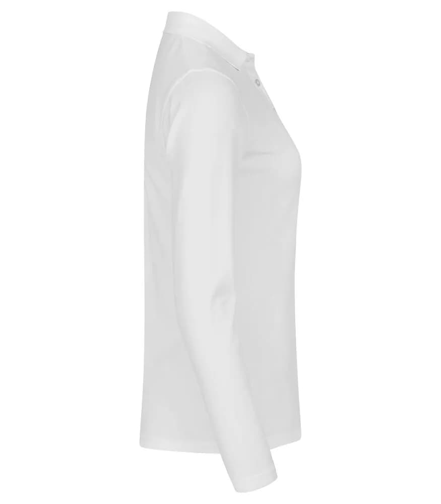 Stretch Premium Polo L/S Women - White