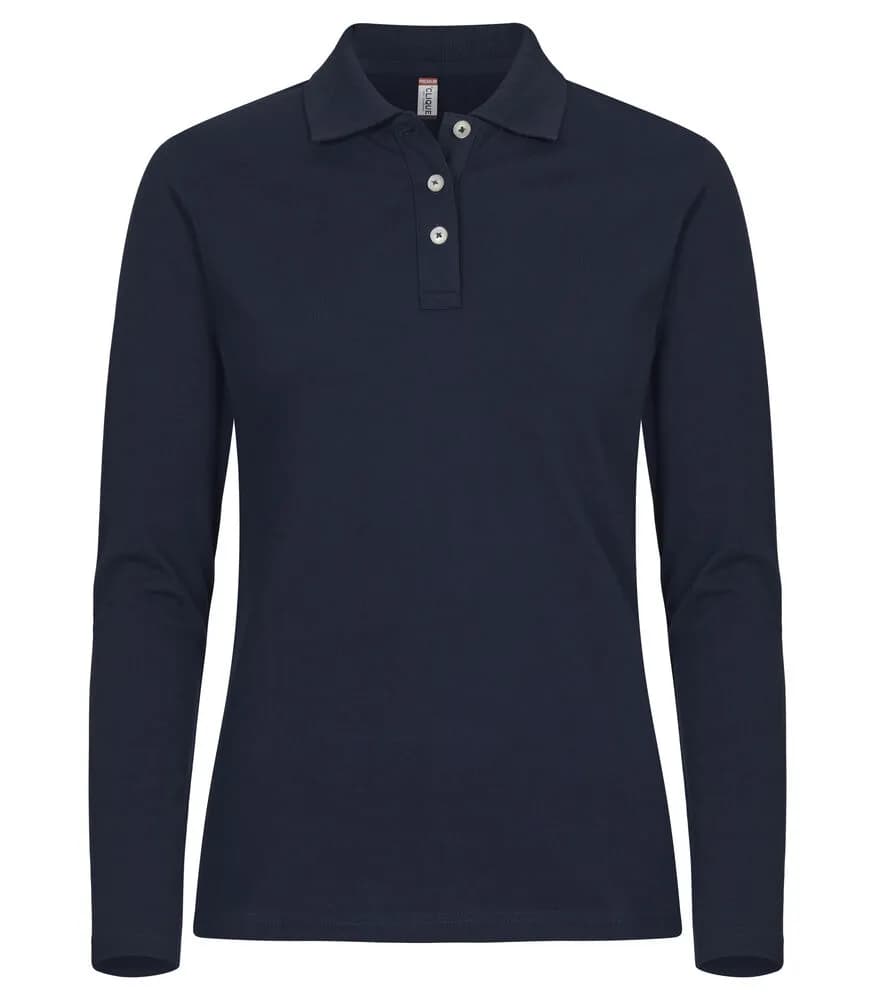 Stretch Premium Polo L/S Women - Navy