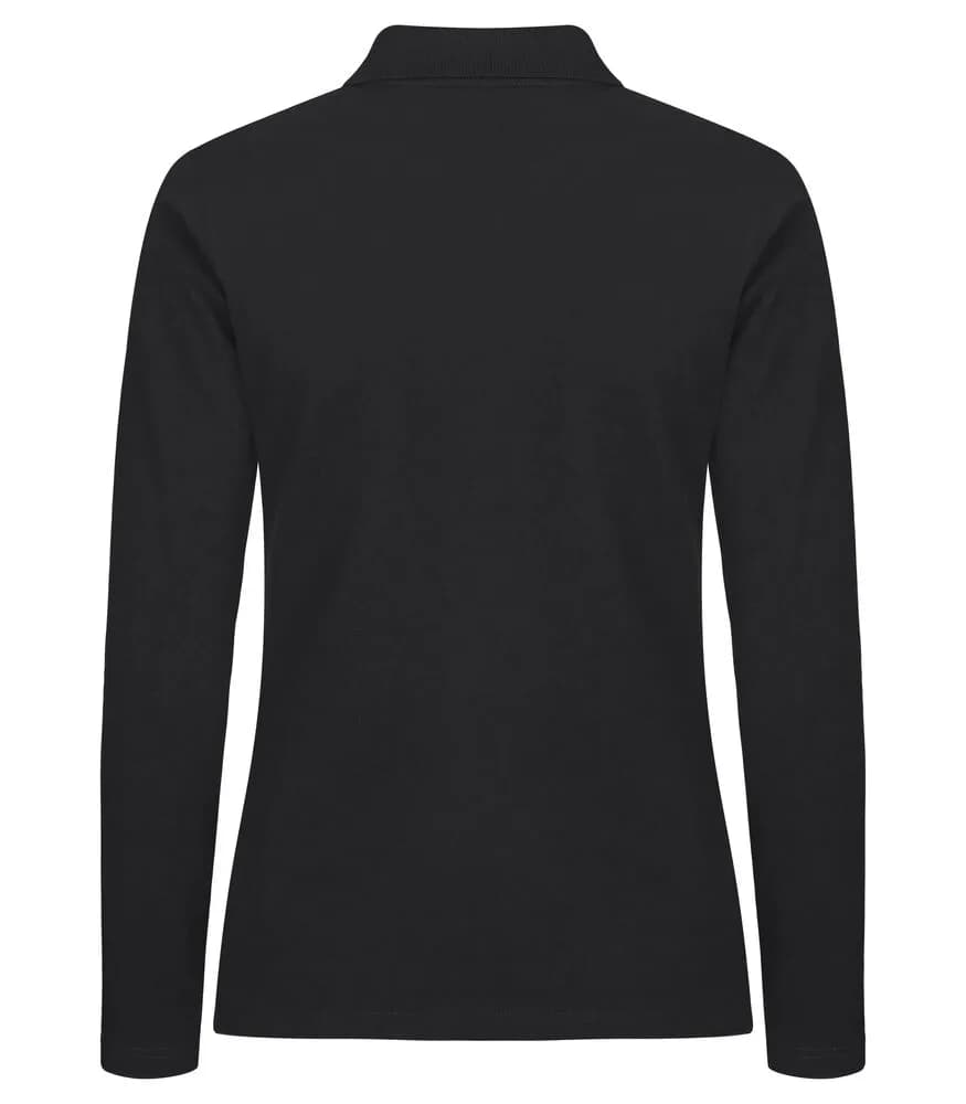 Stretch Premium Polo L/S Women - Black