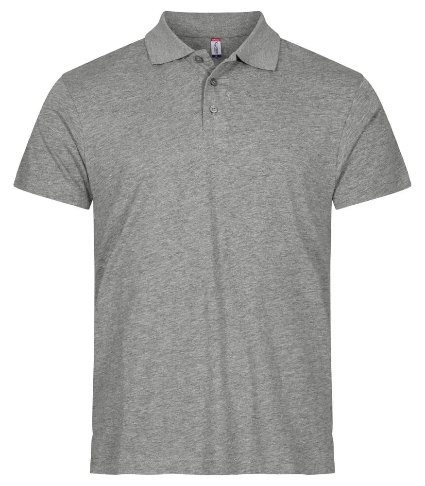 Single Jersey Polo - Grey Melange
