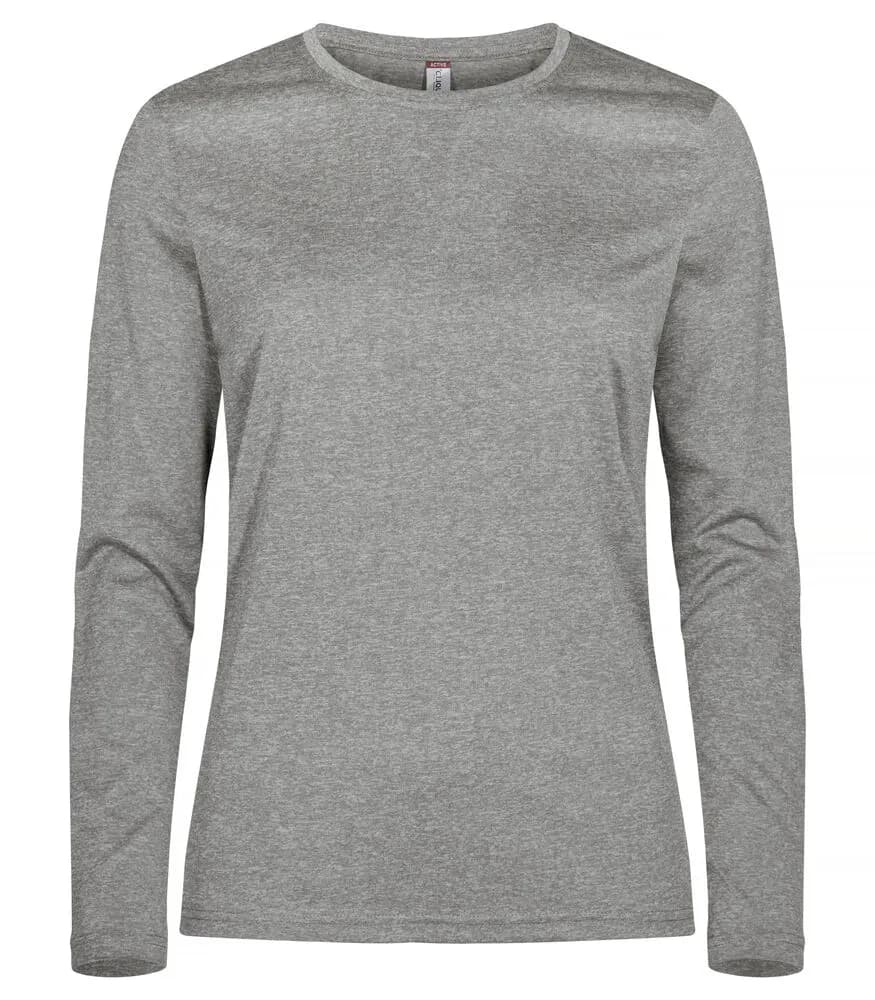 Basic Active-T L/S Women - Grey Melange
