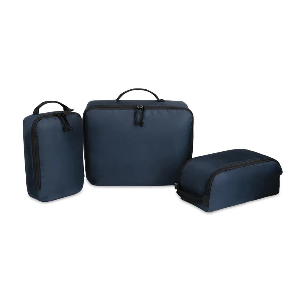 Renew AWARE™ rPET 3-teiliges Packing-Cube-Set - navy blau