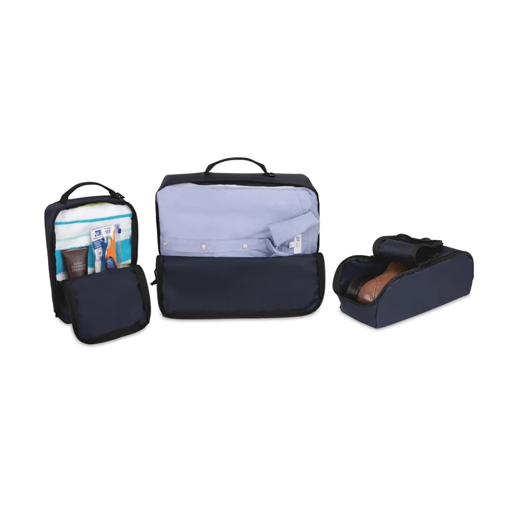 Renew AWARE™ rPET 3-teiliges Packing-Cube-Set - navy blau