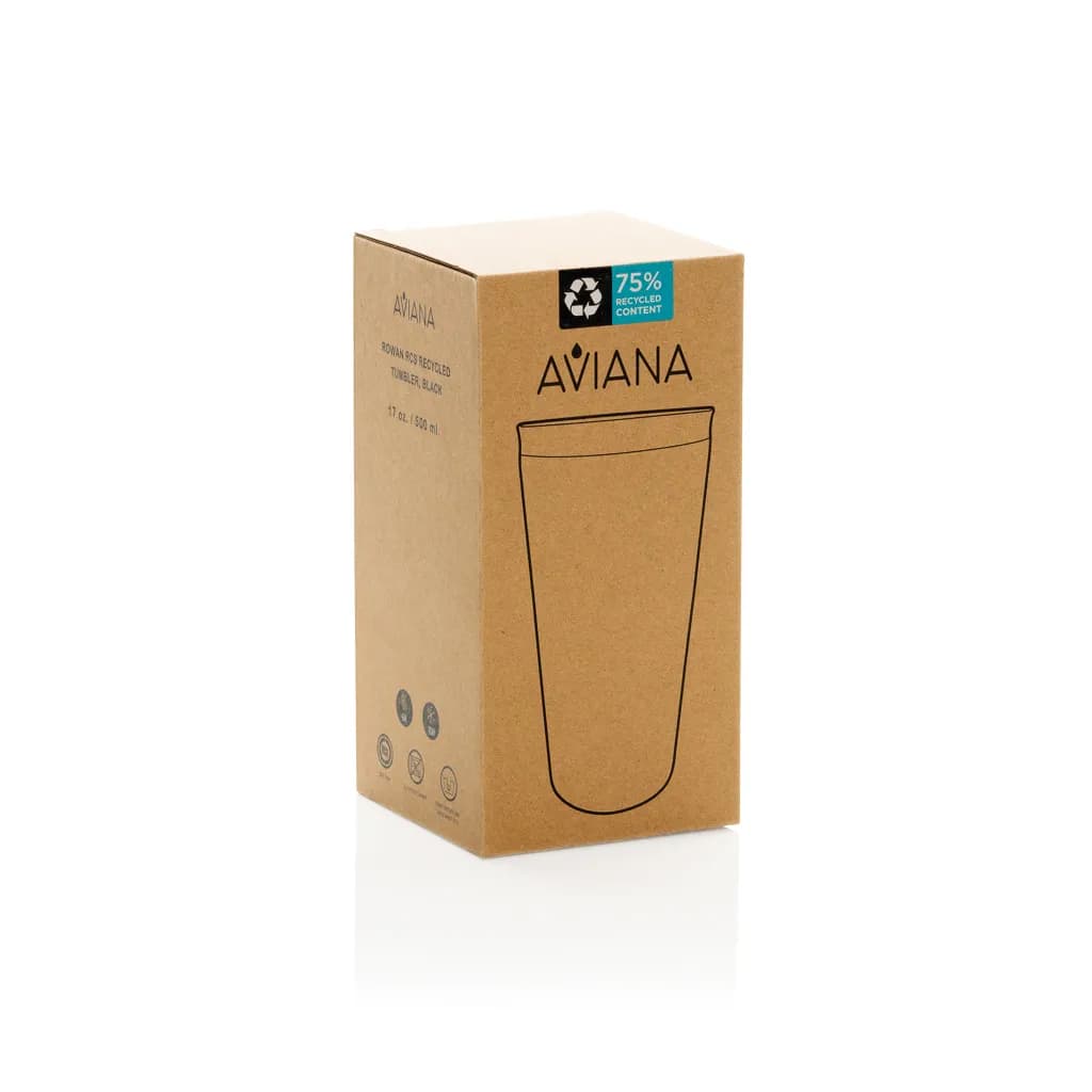 Aviana™ Rowan RCS recycelter Thermobecher 500ml - schwarz