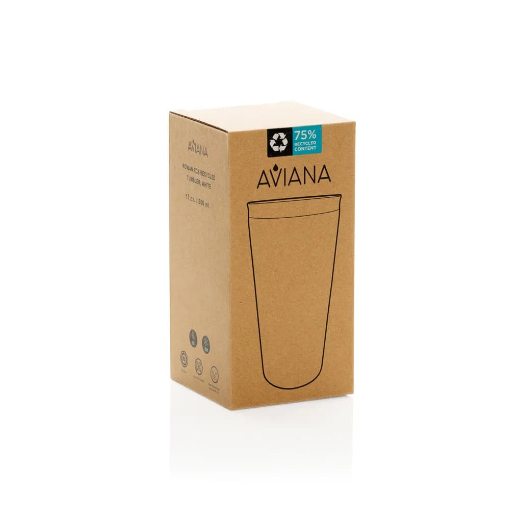 Aviana™ Rowan RCS recycelter Thermobecher 500ml - weiß