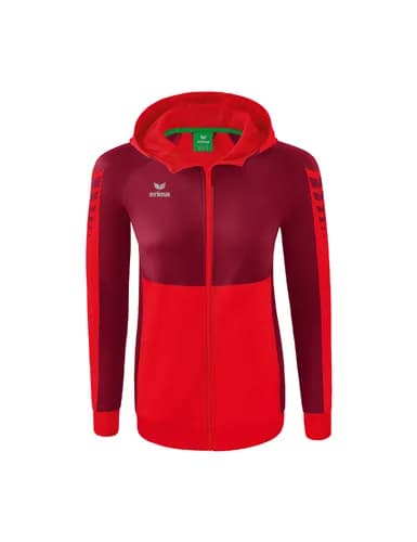 Six Wings Trainingsjacke mit Kapuze - Damen - rot/bordeaux