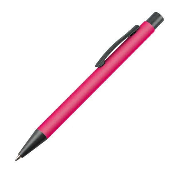Matter Kugelschreiber mit Metallclip MIKOLAJ - pink