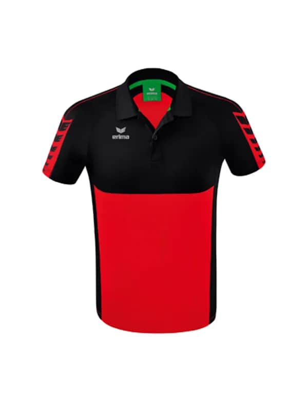 Six Wings Poloshirt - Erwachsene - rot/schwarz