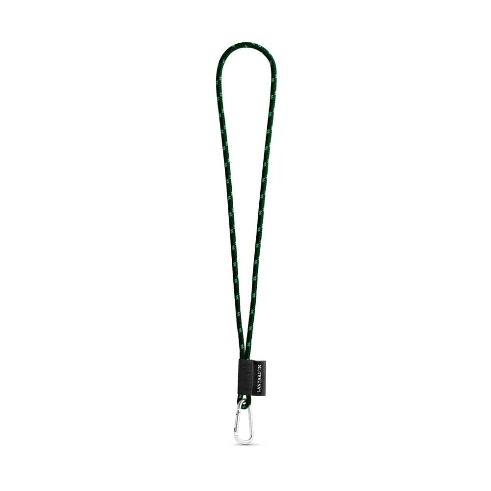 SET Lanyard NAUTIC Long (Ø 5 mm) mit 55 mm D-förmigem Karabiner - Dunkelgrün