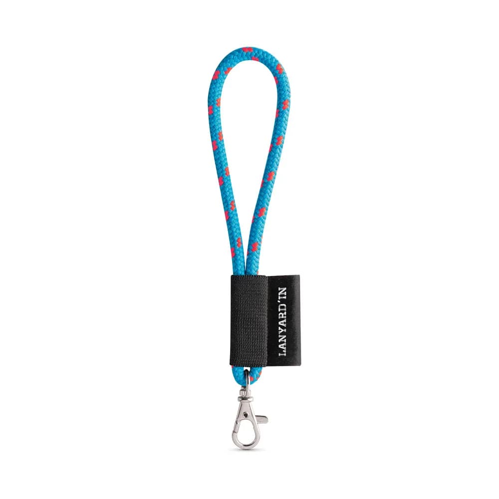 SET Lanyard NAUTIC Short (Ø 5 mm) mit 9 mm Schnapperkarabiner - Blau