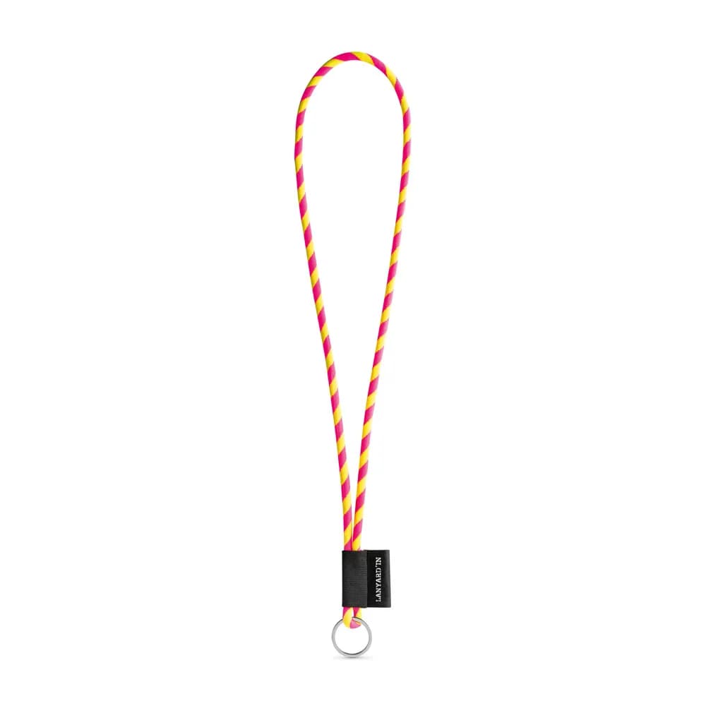 SET Lanyard NAUTIC Lang (Ø 5 mm) mit Ring Ø 32 mm - Neon Gelb