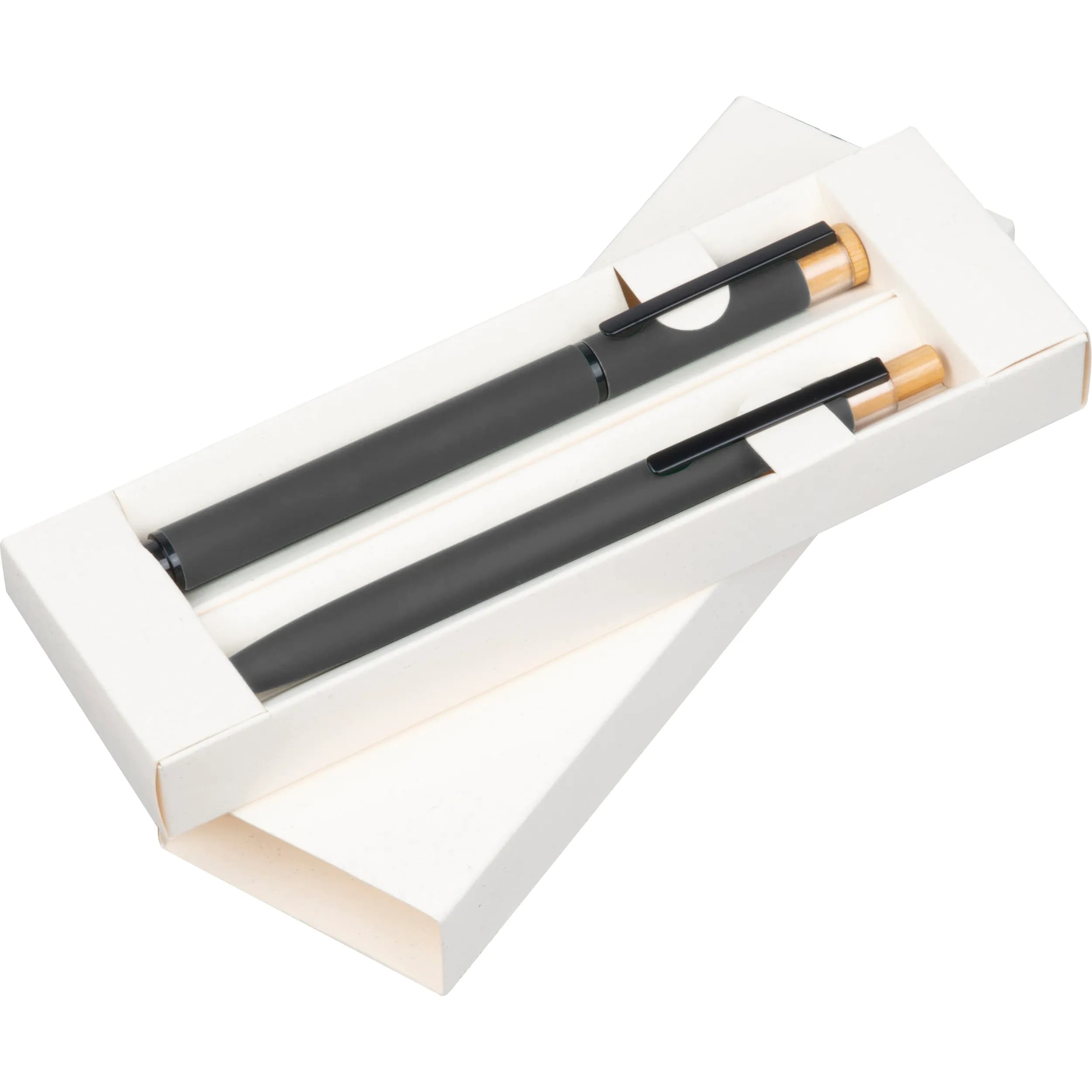 Schreibset aus recyceltem Aluminium RAFFAELE - anthrazit