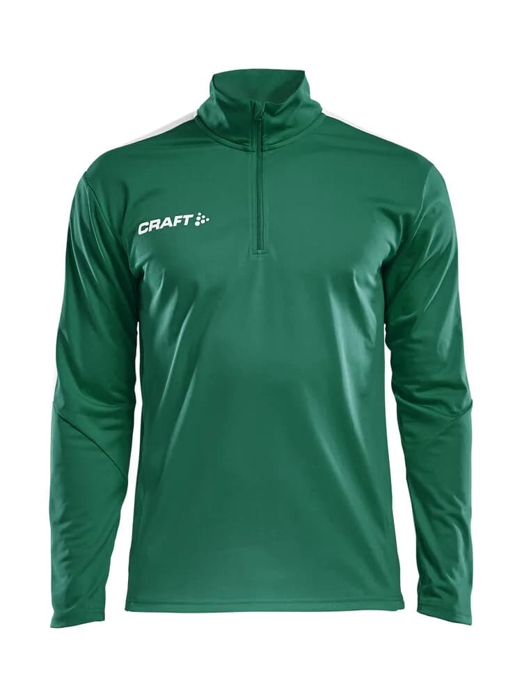 Progress Halfzip Ls Tee M - Team Green