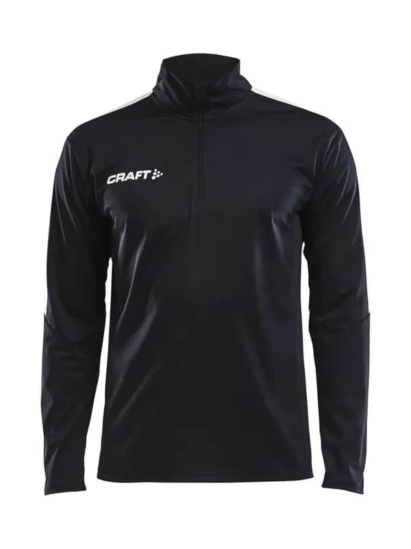 Progress Halfzip Ls Tee M - Black/White