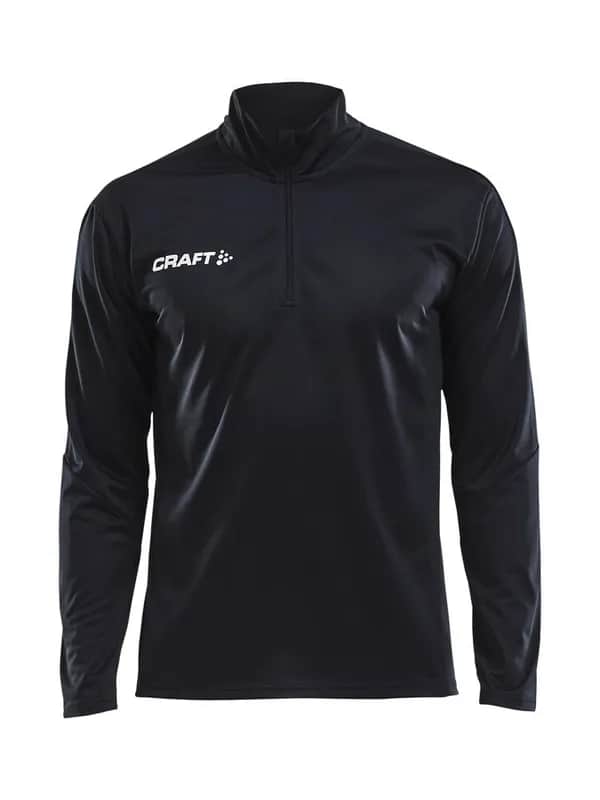 Progress Halfzip Ls Tee M - Black