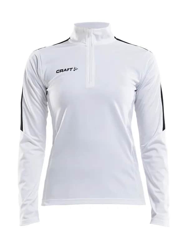 Progress Halfzip Ls Tee W - White