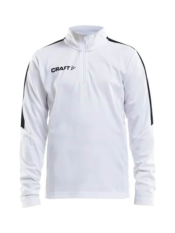 Progress Halfzip Ls Tee Jr - White