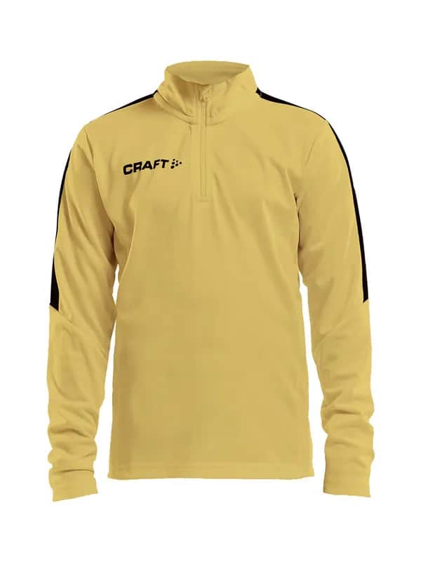 Progress Halfzip Ls Tee Jr - Sweden Yellow/Black