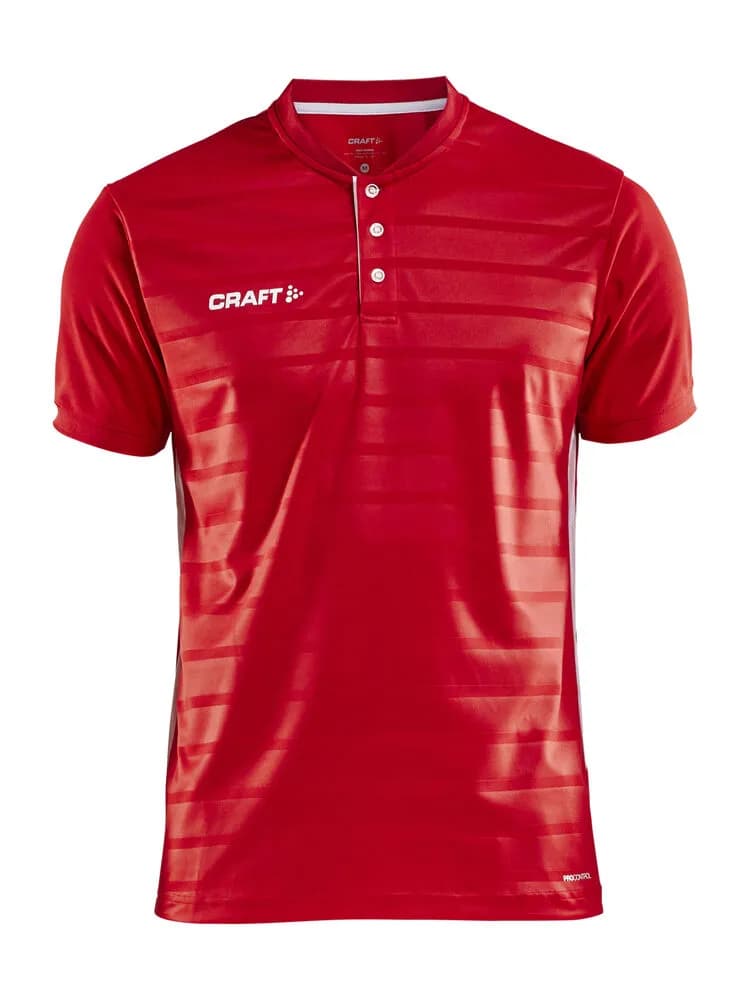 Pro Control Button Jersey M - Bright Red/White