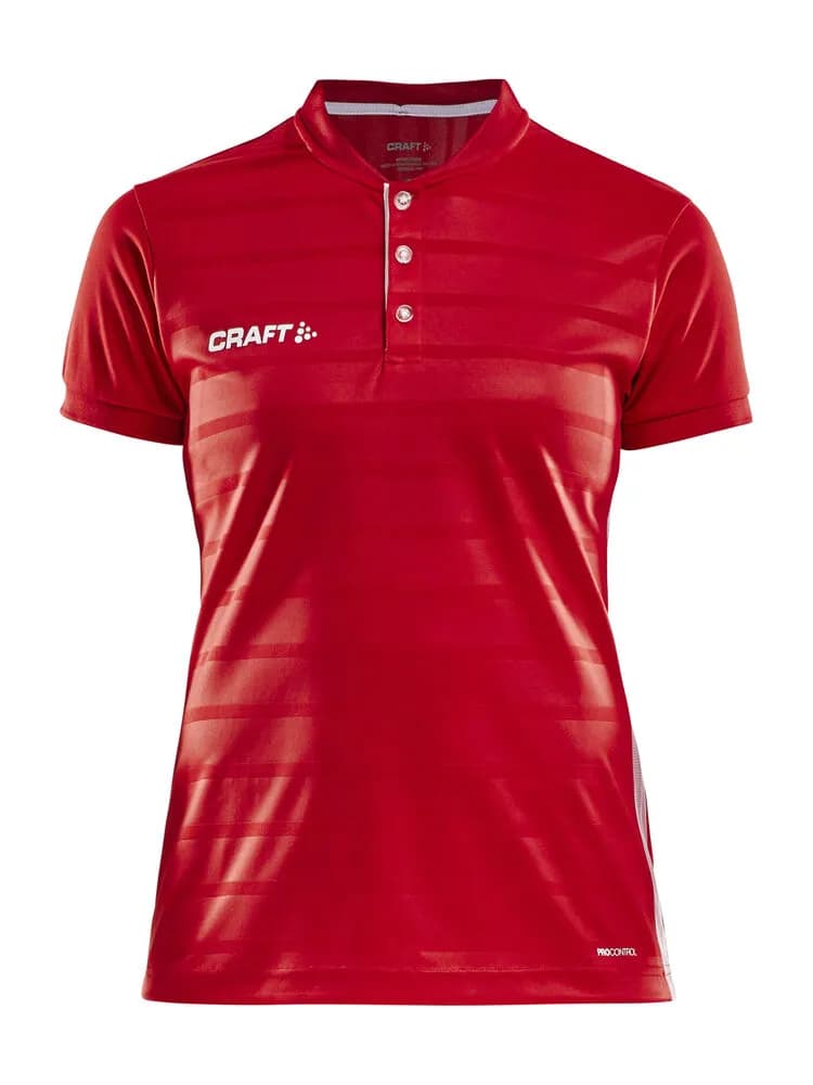 Pro Control Button Jersey W - Bright Red/White