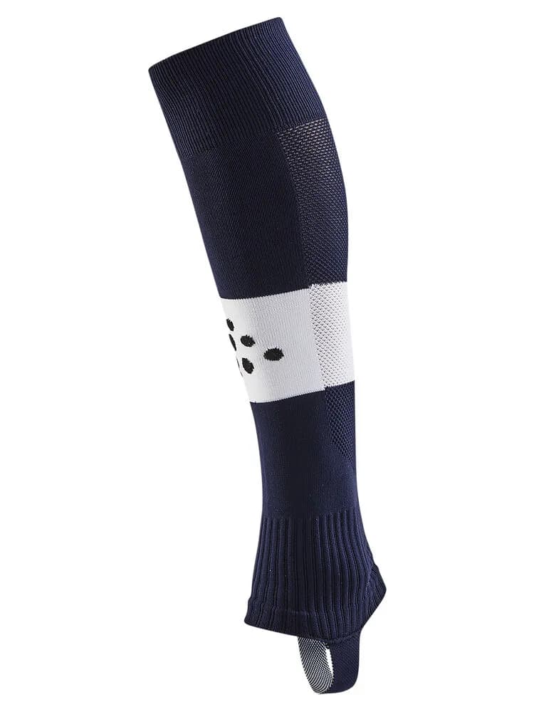 Pro Control Stripe W-O Foot Socks Senior - Navy/White