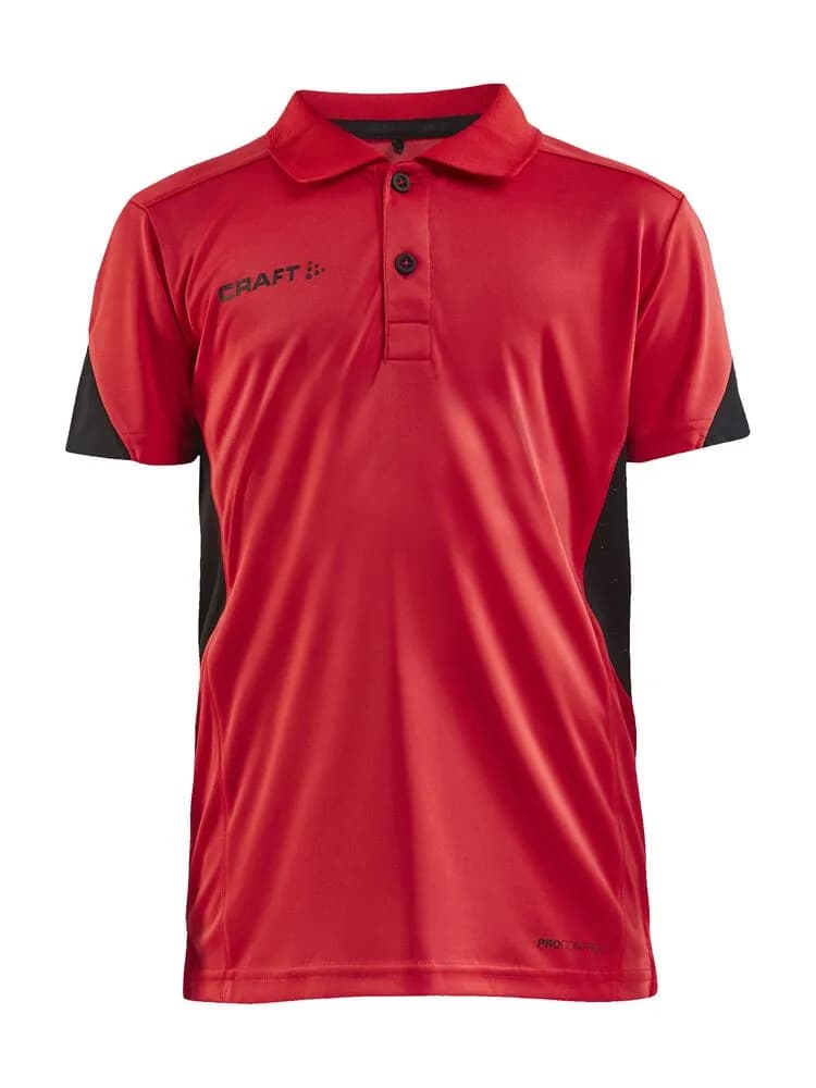 PRO Control Impact Polo Jr - Bright Red/Black