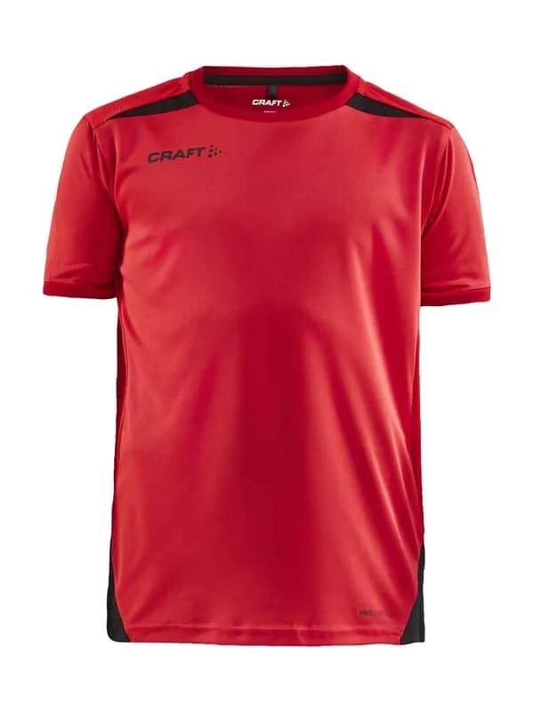 PRO Control Impact Ss Tee Jr - Bright Red/Black