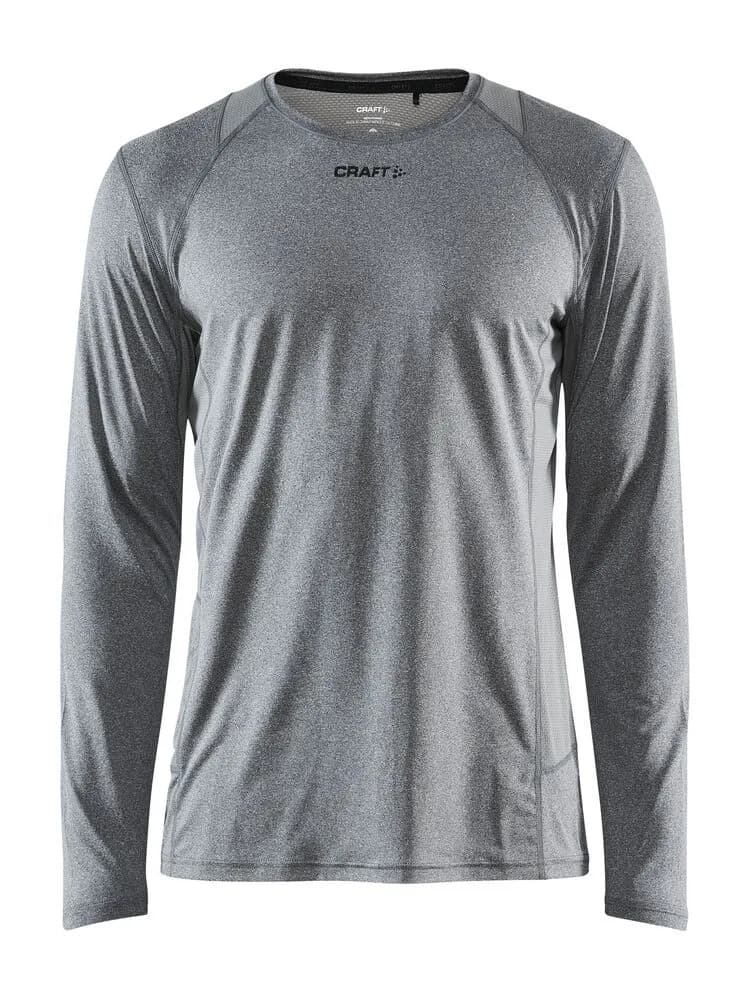 Adv Essence Ls Tee M - Dk Grey Melange