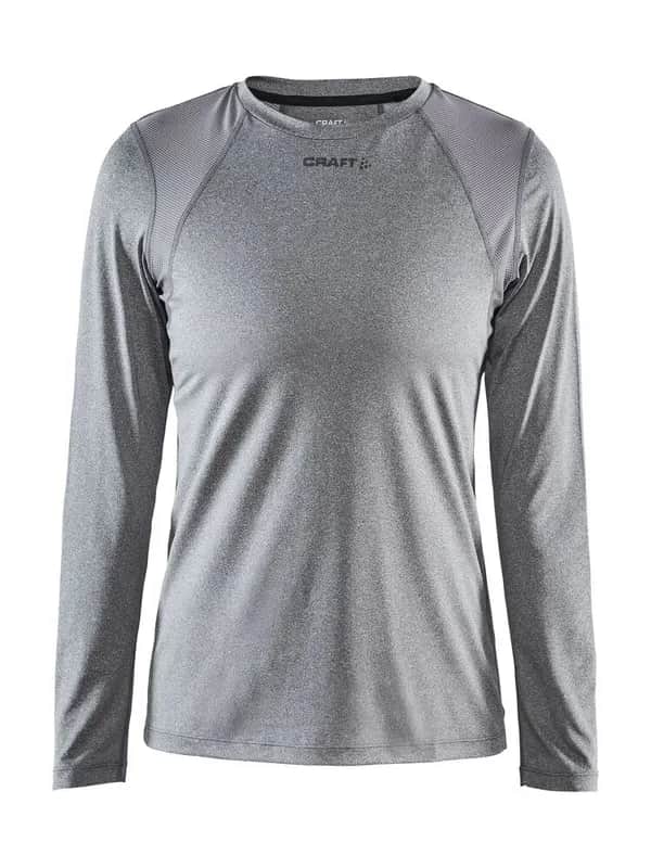 Adv Essence Ls Tee W - Dk Grey Melange