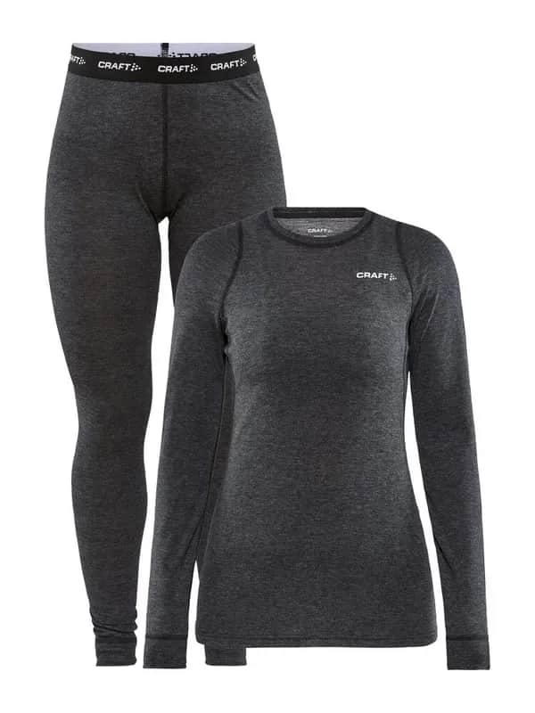 CORE Wool Merino Set W - Black Melange