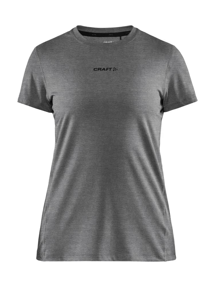 Adv Essence Ss Tee W - Dk Grey Melange