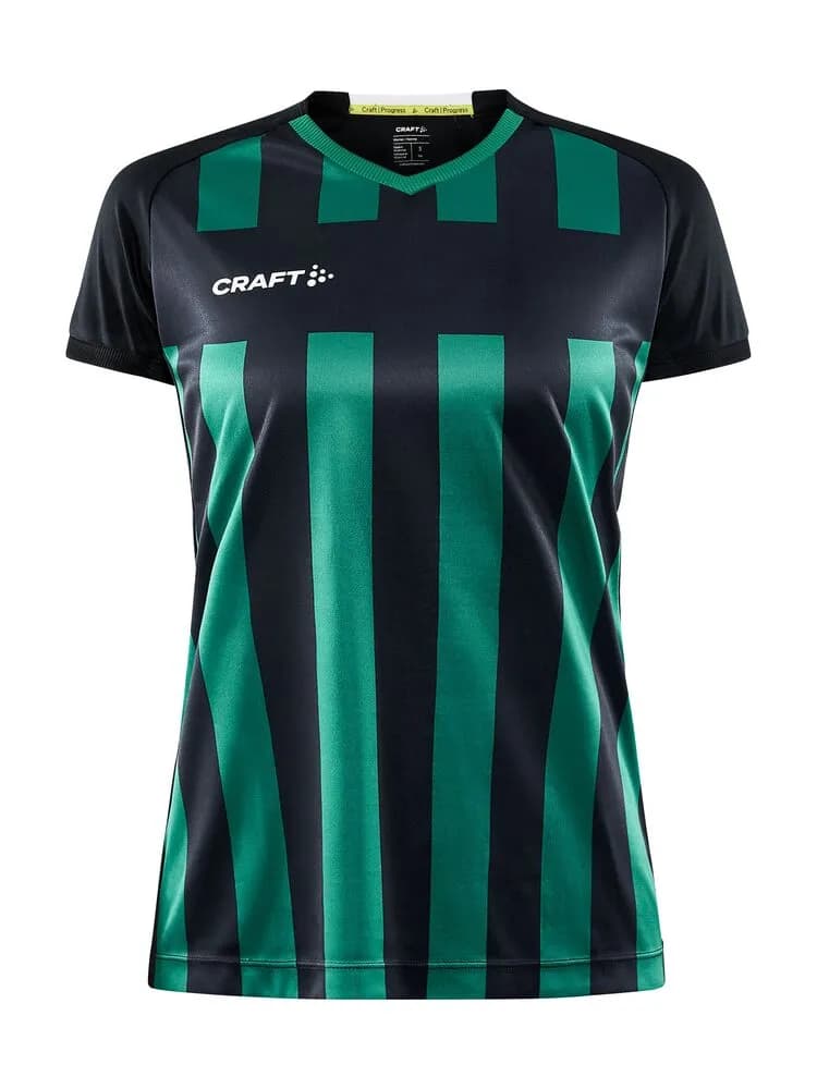 Progress 2.0 Stripe Jersey W - Black/Team Green