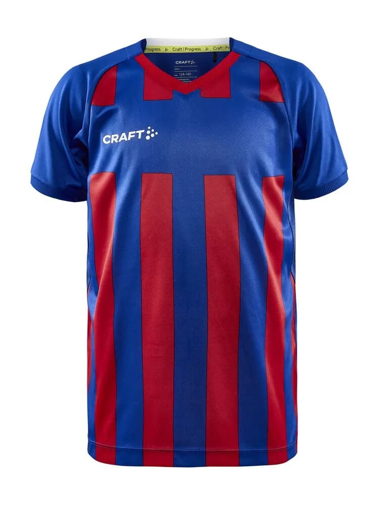 Progress 2.0 Stripe Jersey Jr - Club Cobolt/Bright Red