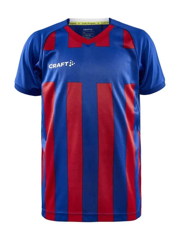 Progress 2.0 Stripe Jersey Jr - Club Cobolt/Bright Red