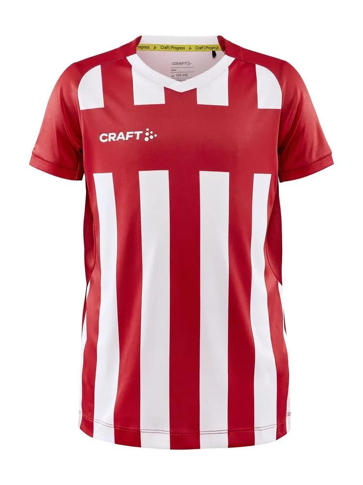 Progress 2.0 Stripe Jersey Jr - Bright Red/White