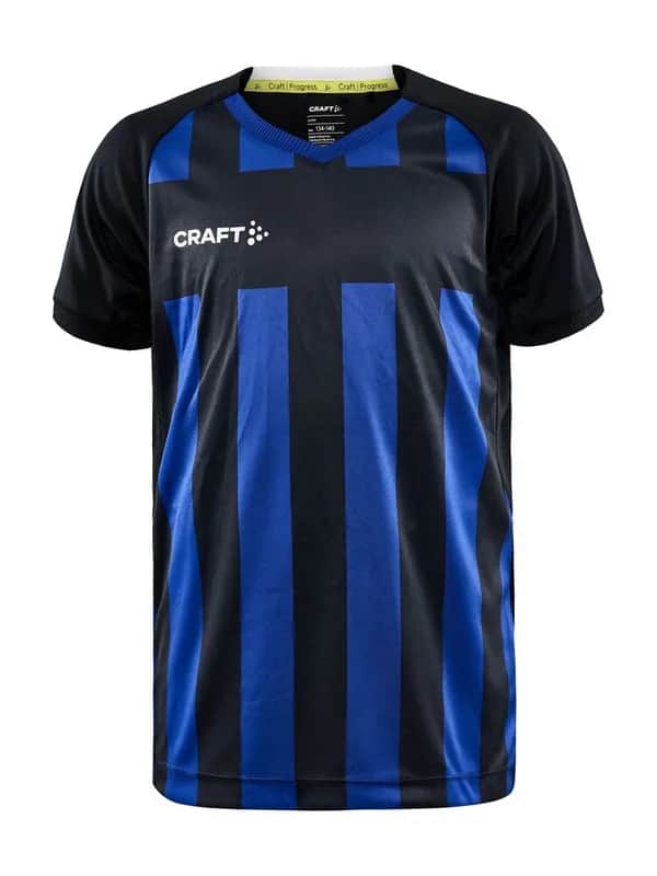 Progress 2.0 Stripe Jersey Jr - Black/Club Cobolt