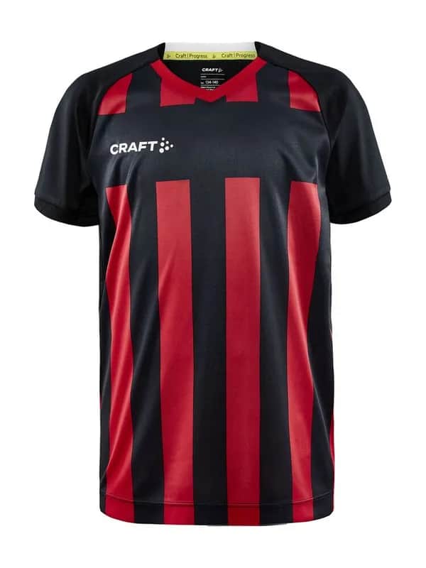 Progress 2.0 Stripe Jersey Jr - Black/Bright Red