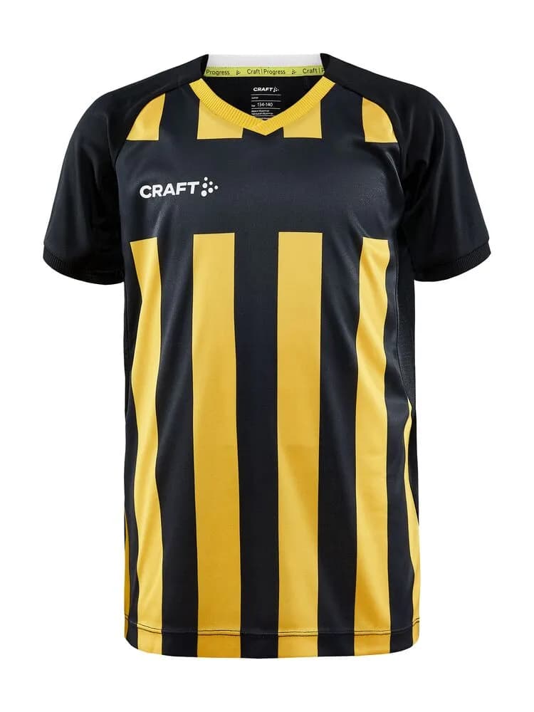 Progress 2.0 Stripe Jersey Jr - Black/Sweden Yellow
