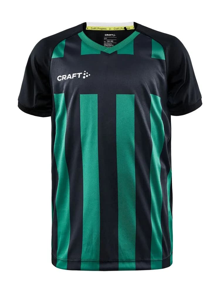 Progress 2.0 Stripe Jersey Jr - Black/Team Green
