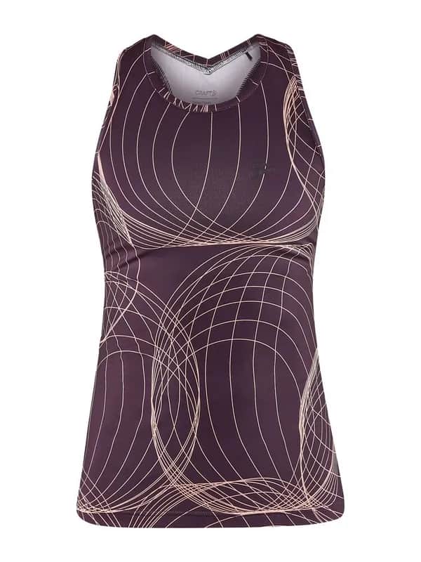 Core Charge Racerback Singlet W - Burgundy-Bleikur