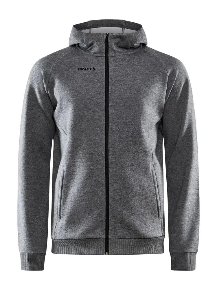 Core Soul Full Zip Hood M - Dk Grey Melange