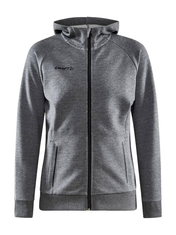 Core Soul Full Zip Hood W - Dk Grey Melange