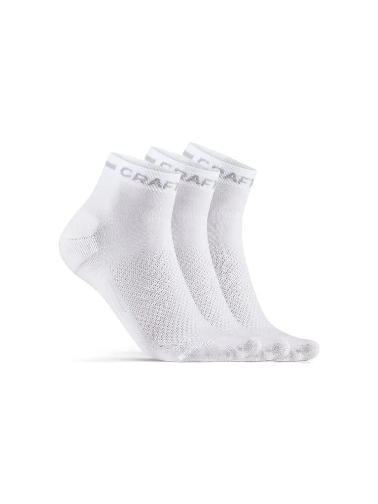 Core Dry Mid Sock 3-Pack - White