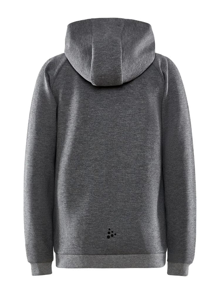 Core Soul Full Zip Hood Jr - Dk Grey Melange