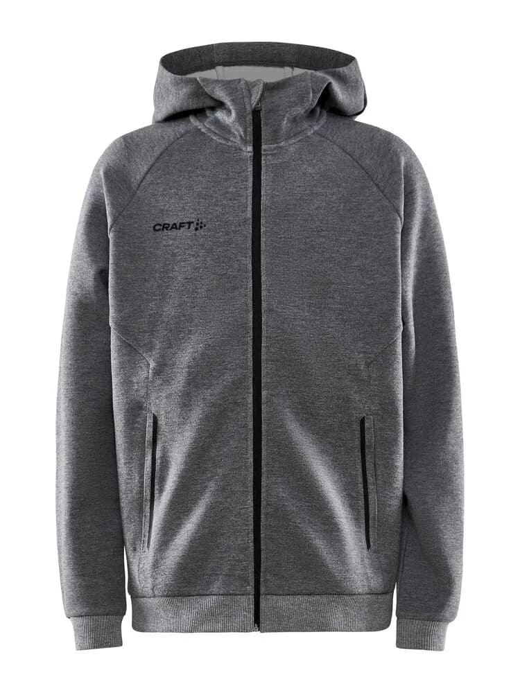 Core Soul Full Zip Hood Jr - Dk Grey Melange