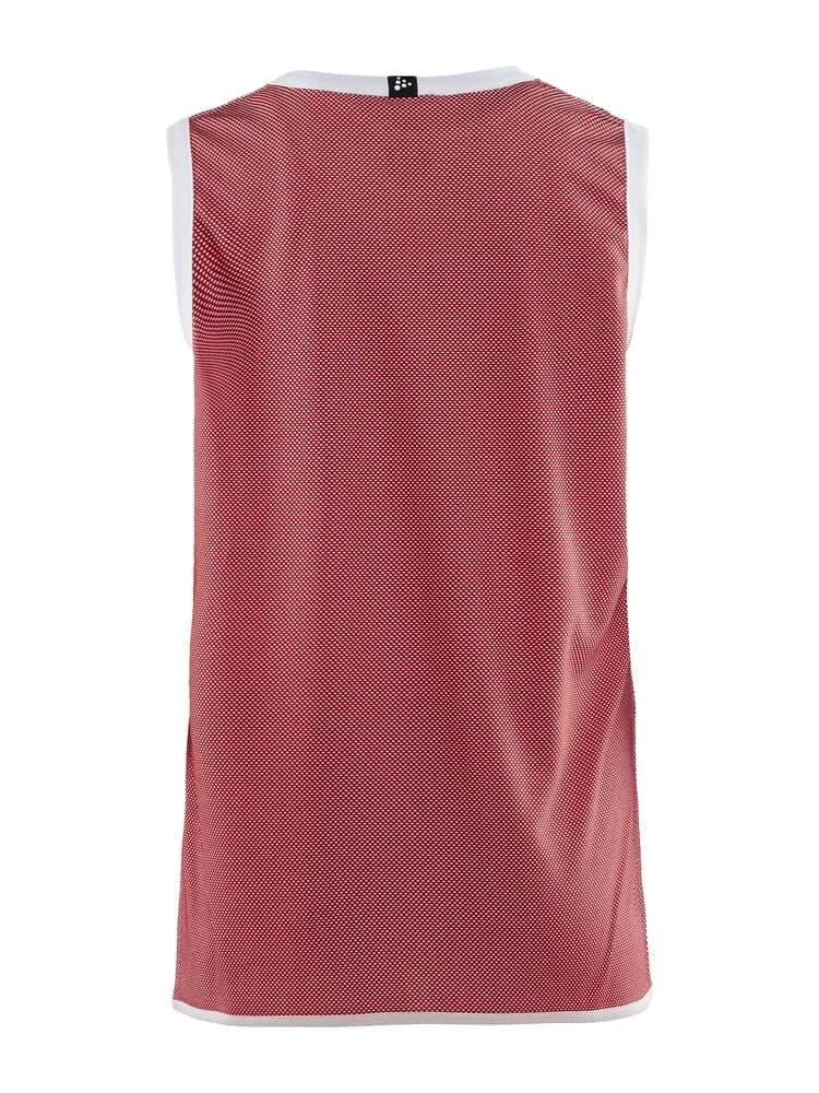 Progress Reversible Basket Singlet Jr - Bright Red/White