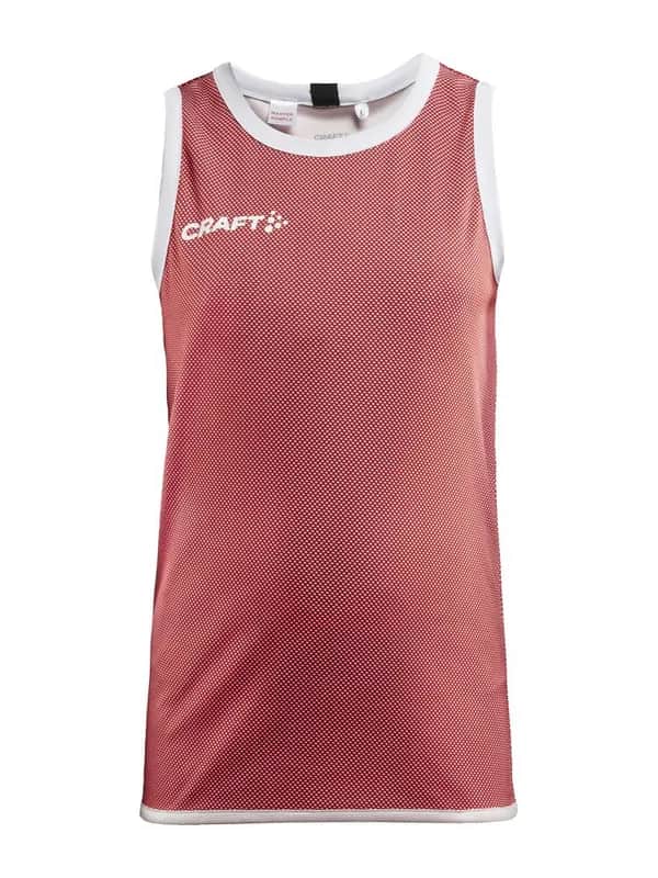 Progress Reversible Basket Singlet Jr - Bright Red/White