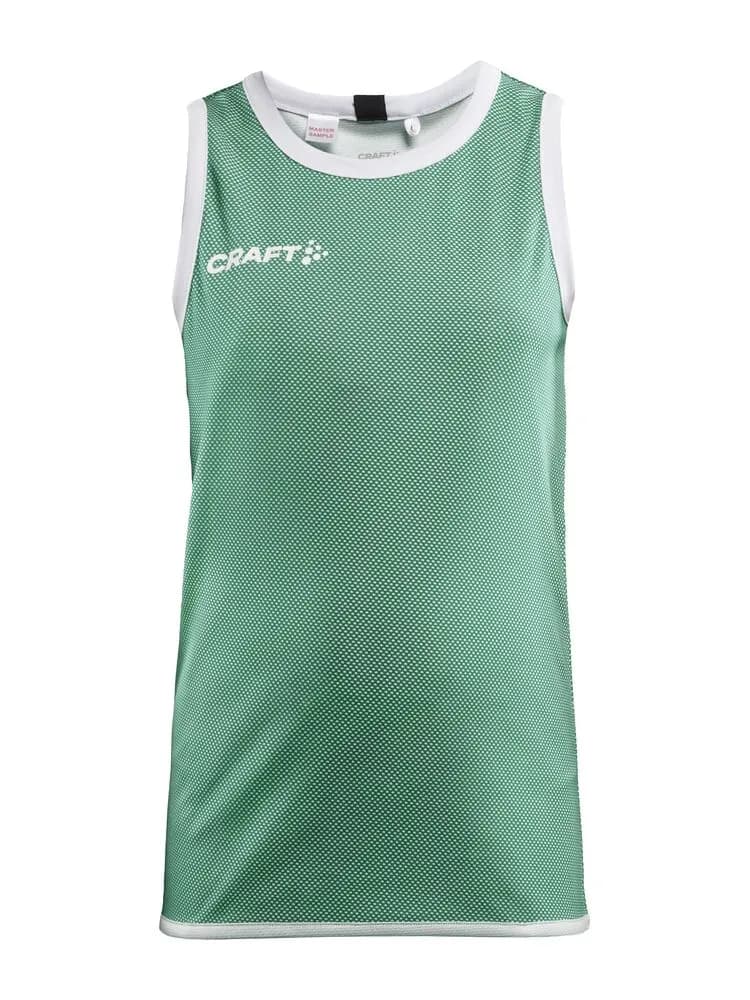 Progress Reversible Basket Singlet Jr - Team Green/White